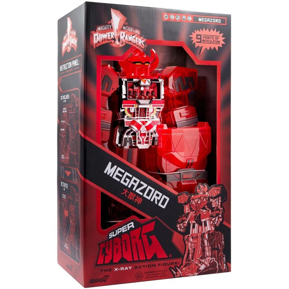 Super7 - Mighty Morphin Power Rangers - Super Cyborg - Megazord (Red Clear)